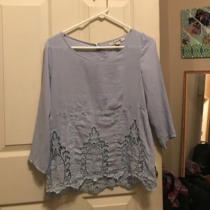 Baby blue Lacey blouse