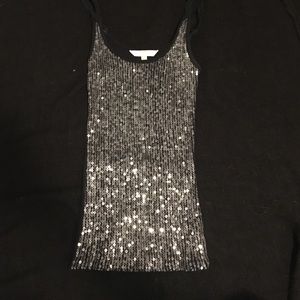 Black tank top with sequince