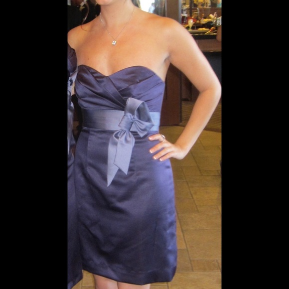 Eggplant, short Davis's Bridal bridesmaid dress