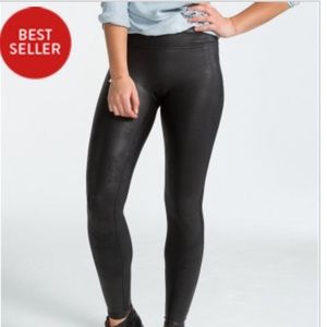 Best Seller SPANX Faux Leather Black Leggings. Sm