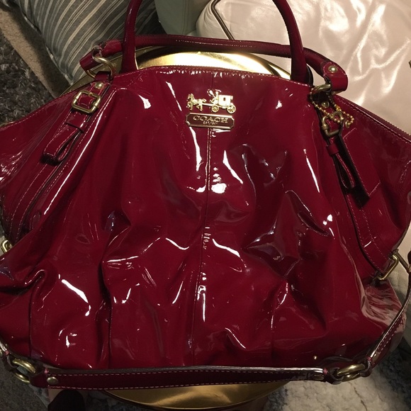 Red Patent Leather COACH Sophia bag