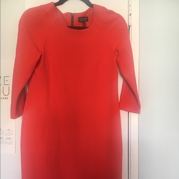 Red topshop dress