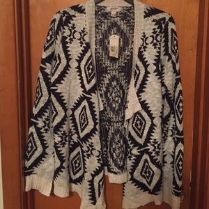 Aztec print cardigan