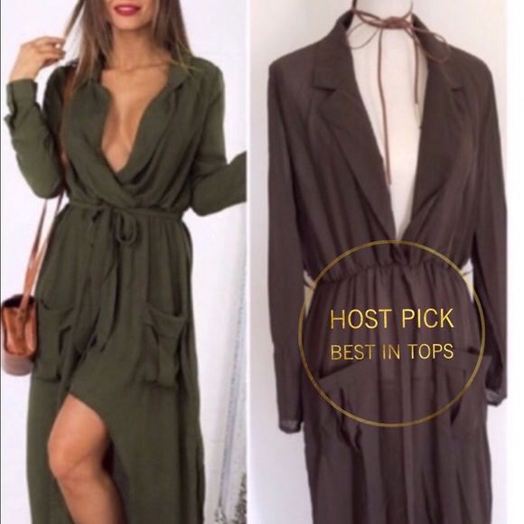 Tops - Comes w Belt! ⭐️ Host Pick⭐️ Olive tunic 🎉Sale!