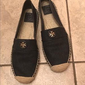 Tory Burch dark Denim Flats Size 10