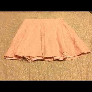 pastel pink skater skirt