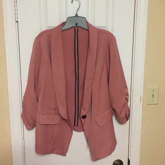 Blush pink blazer!