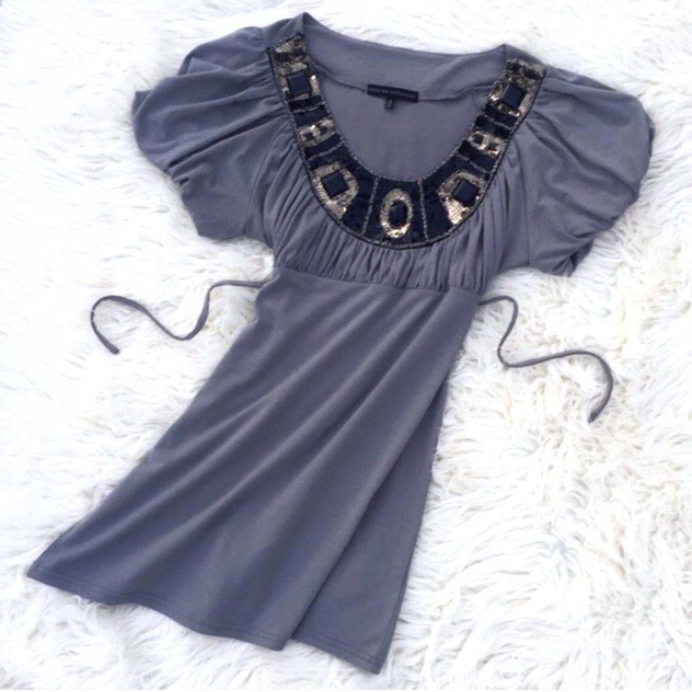 Miss Me gray sequined top