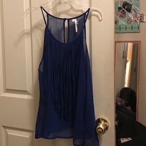 Fringe, sheer, tank top!