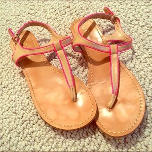 Neon trimmed sandals