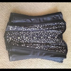 Women's or Girls black corset w/ silver detailing