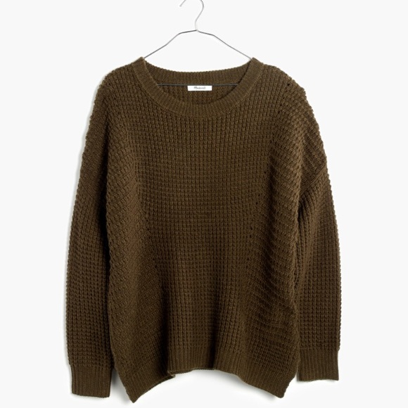 Madewell Sweaters - Madewell stitchmix pullover sweater in green sz XS