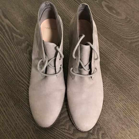 Cole Haan Women's Sz 11 Gray Wedge Booties