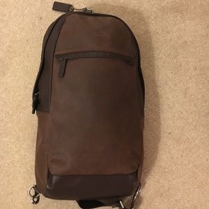Coach leather backpack
