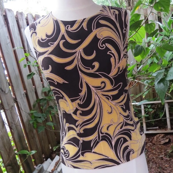 Vtg Travel Collection Feather Paisley Blouse Top - Picture 2 of 4