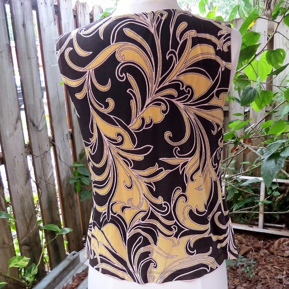 Vtg Travel Collection Feather Paisley Blouse Top - Picture 3 of 4