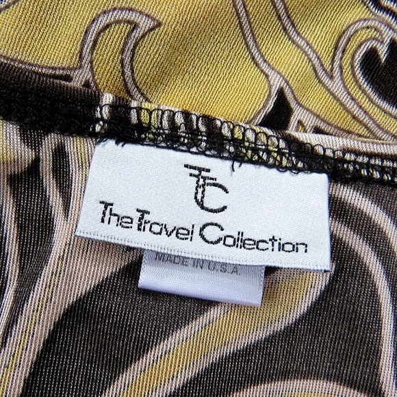 Vtg Travel Collection Feather Paisley Blouse Top - Picture 4 of 4