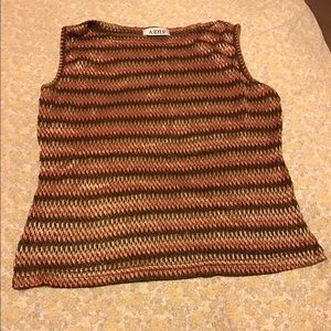 striped neural colored blouse