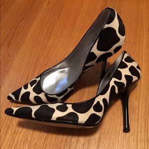 Animal print heels.