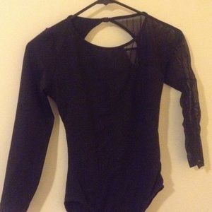 Bloch Long sleeve leotard , one sleeve is mesh