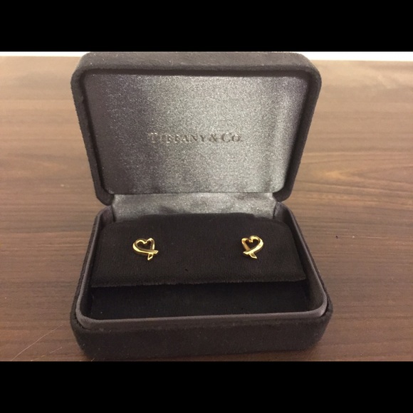 Tiffany Paloma Picasso Loving Heart earrings -Gold