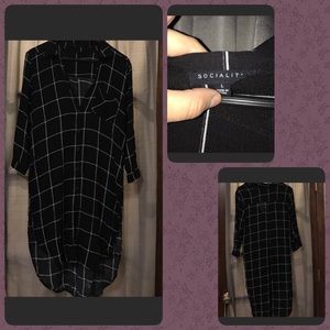 Black with white tunic