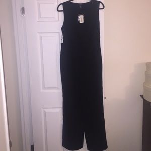 Wide leg black jumpsuit