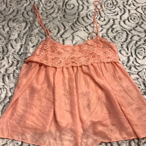 Sz L coral pink chemise by Victoria's Secret