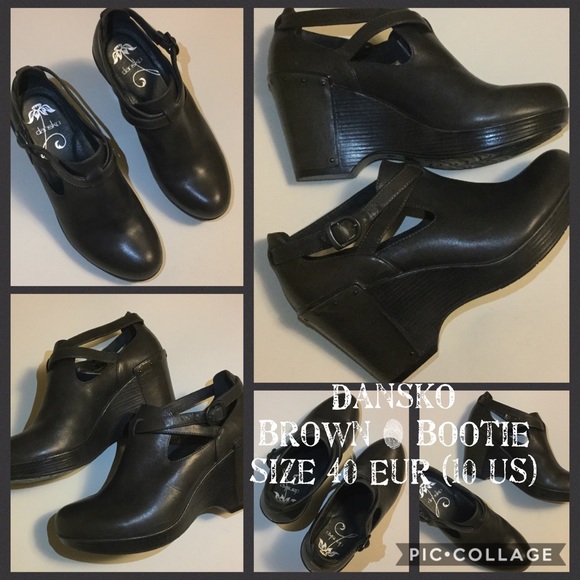 Dansko Bootie - Brown Wedge Size 10 US / 40 EUR