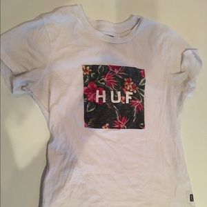 HUF xs floral graphic print shirt