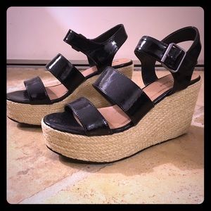 Platform espadrilles wedges sandals 9