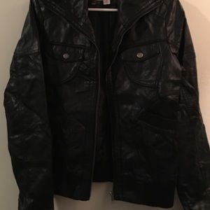 NEW Black Leather Jacket