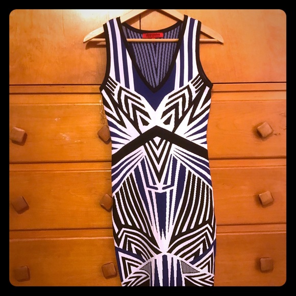 Sleeveless Multi-Colored Body-con Dress