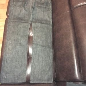 Men's Black snake skin true religion jeans