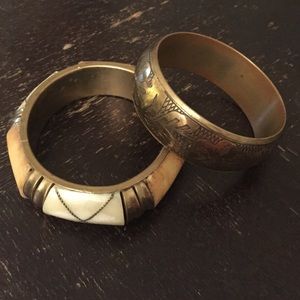 Pair of Tribal Brass bracelets