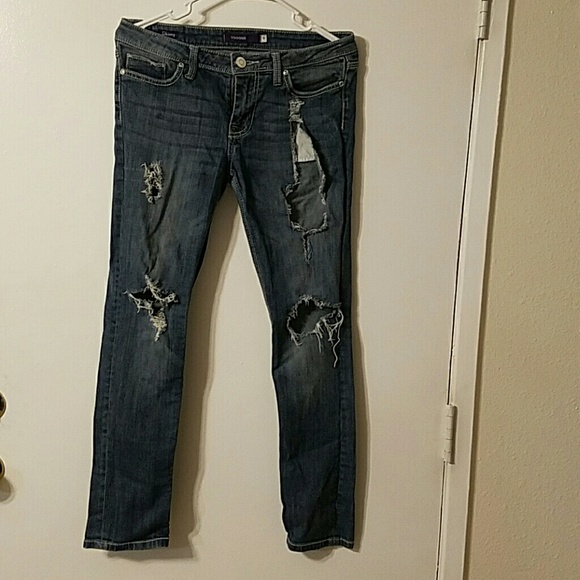 Young ladies holy jeans