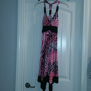 Pink Animal Print Dress