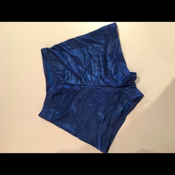Shiny blue AA hotpants