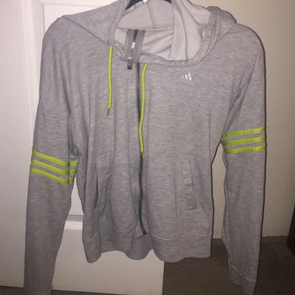 Adidas light gray hoodie