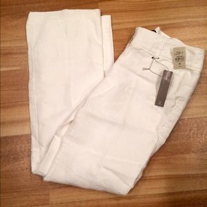 LOFT White Marissa Trousers Petite
