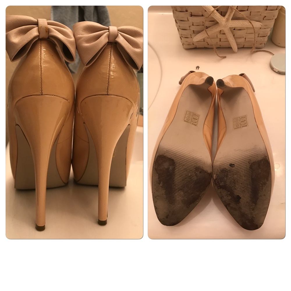 Nude Bow Pumps - Picture 4 of 4