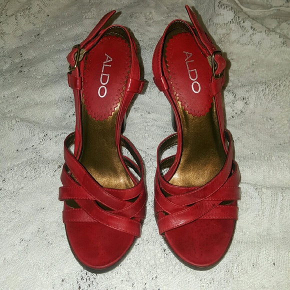 Red Aldo platform cuties
