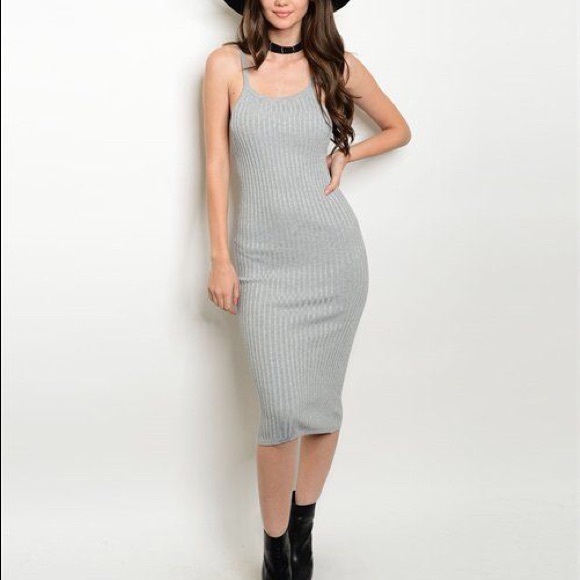 Maronie Ribbed Sweater Bodycon Dress