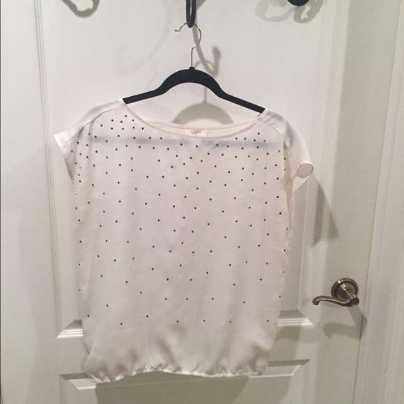*SOLD*LOFT Whisper White Rhinestone Blouse - Picture 1 of 3
