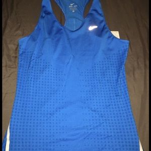 Nike blue& white tank top size medium