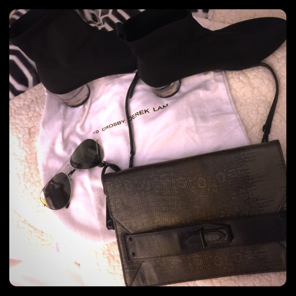NWOT Derek Lam 10 Crosby leather clutch