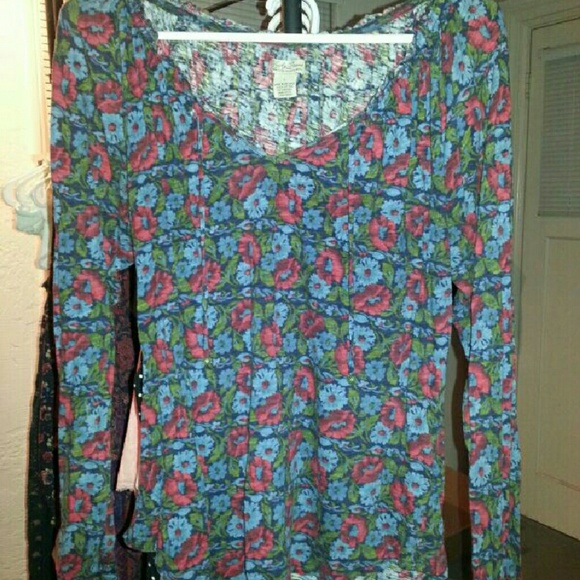 Lucky Brand Floral Long-sleeve Top
