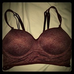 Pink padded sports bra