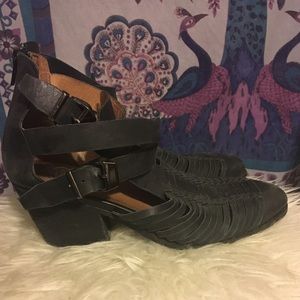 Jeffrey Campbell Black Leather Booties