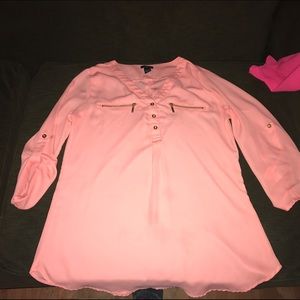 Coral light pink blouse